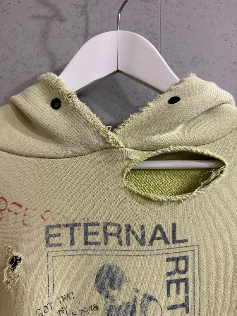 パリーハリウッド 25AW ペイント ワッペン プルオーバーパーカーメンズM/L