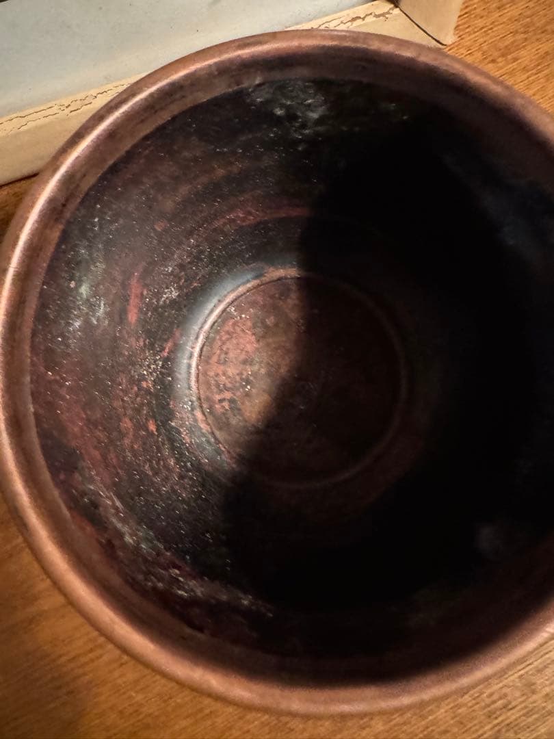 アンティーク 銅製 タバコ入れ 蓋付き