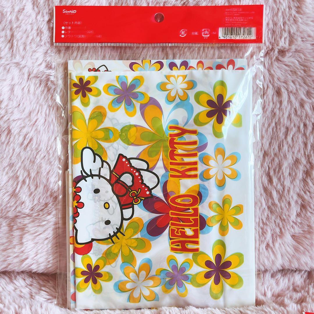 希少レア　ハローキティ　エンジェル　フラワー　レターセット　アルバム　2002