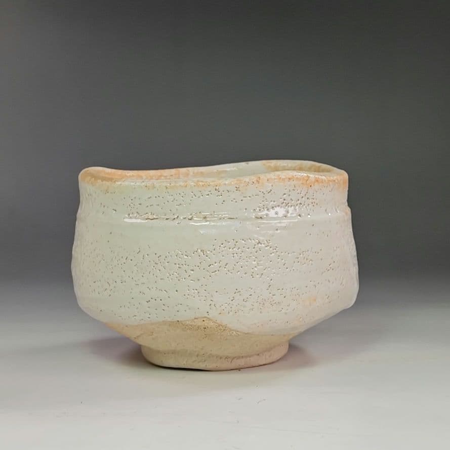 イ925 茶碗『美濃陶祖十二代　加藤景秋作』『志野　茶碗　共箱』茶道具　抹茶碗