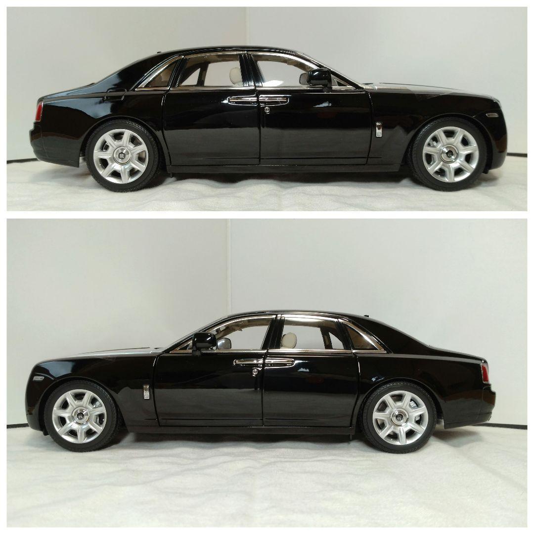 235　京商　1/18　ロールスロイス　ゴースト　黒/シルバー