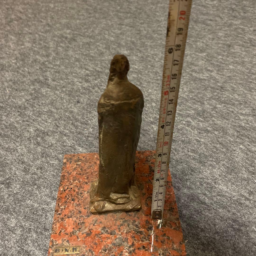 美術品　アート　アンティーク　金属製象　台座石