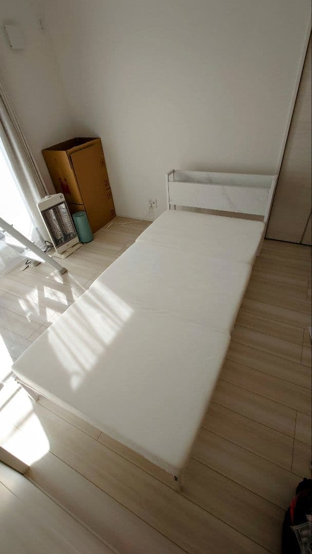 ニトリ　★棚付きパイプベッドとマットレスセット★