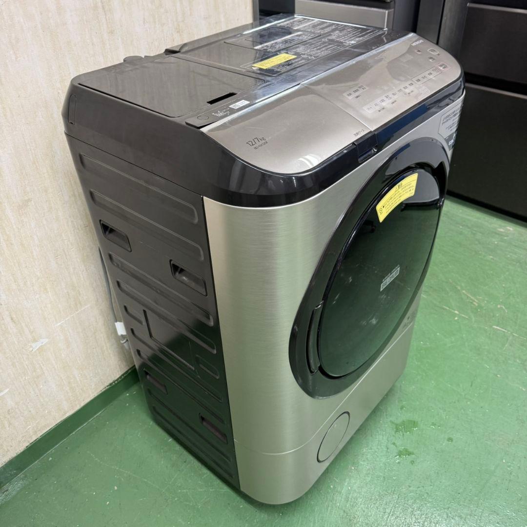 286↑送料設置無料★日立ドラム式洗濯機　乾燥機能付き　12㌔