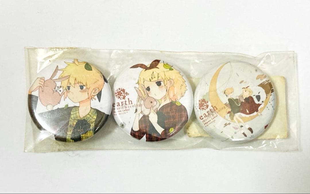 鏡音リン 鏡音レン 缶バッジ earth music&ecology