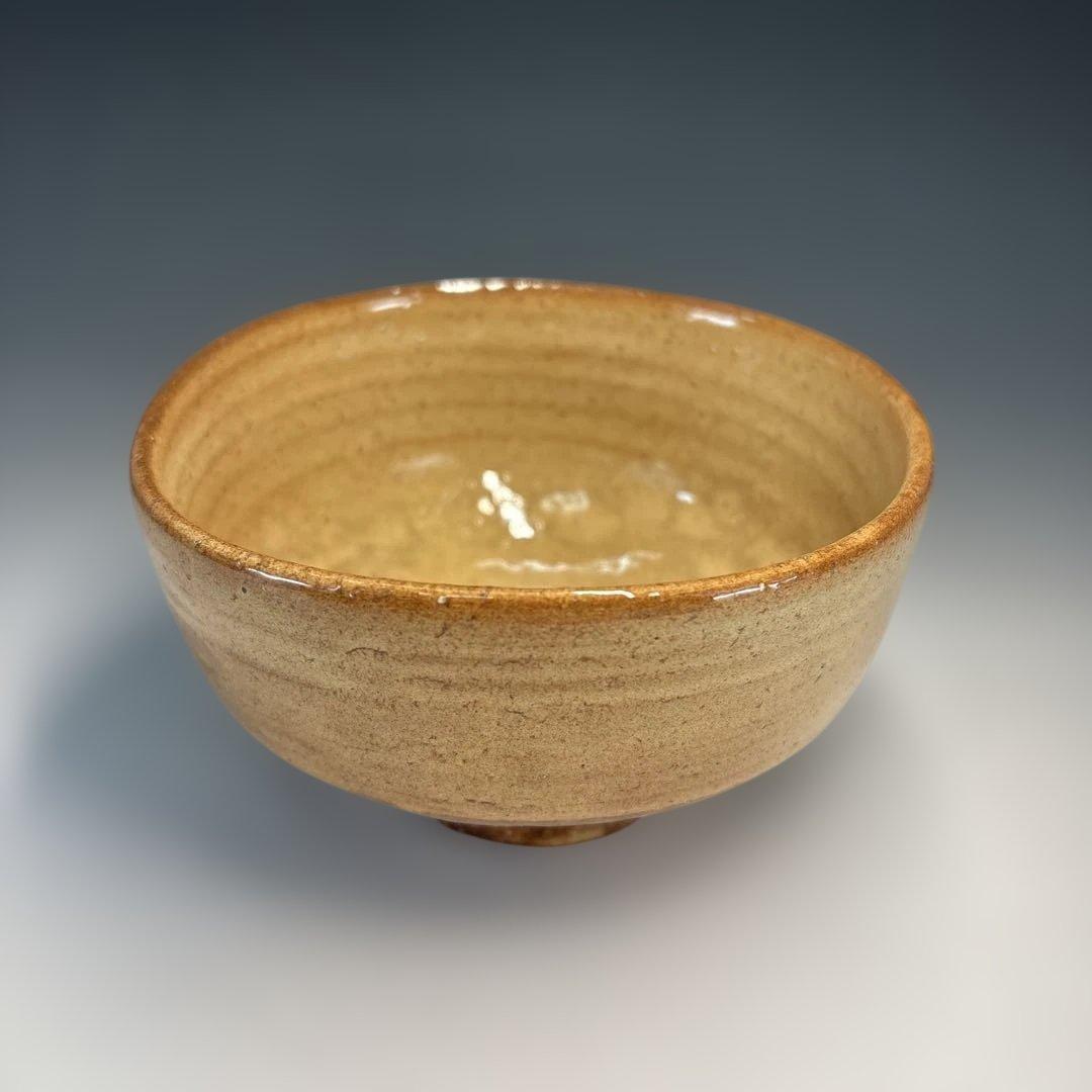 【中古品】十二代坂倉新兵衛造　萩四方茶碗（共箱）