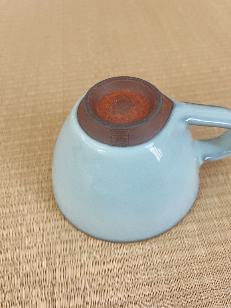 【未使用】小石原焼　人間国宝　福島善三　中野月白瓷　カップ&ソーサー