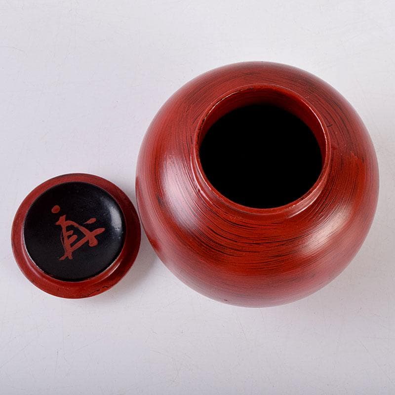 茶道具　根来塗　夏目陽介作　薬器　共箱　V　8479