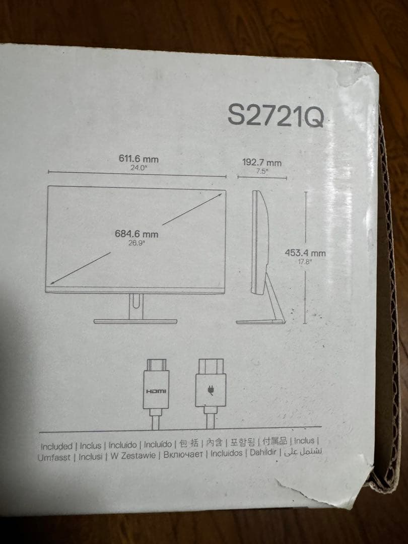 ②DELL S2721Q 27インチ　4K ディスプレイ　モニター