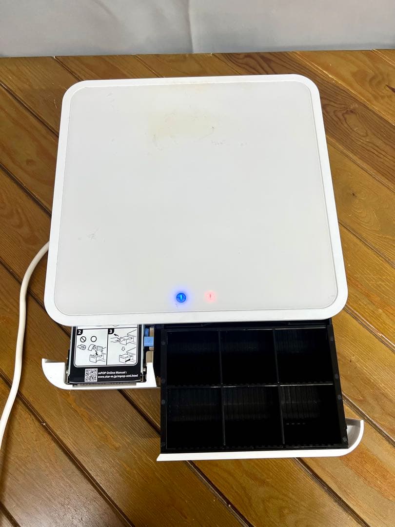 スター精密 サーマルプリンター付きキャッシュドロアー mPOP ホワイト