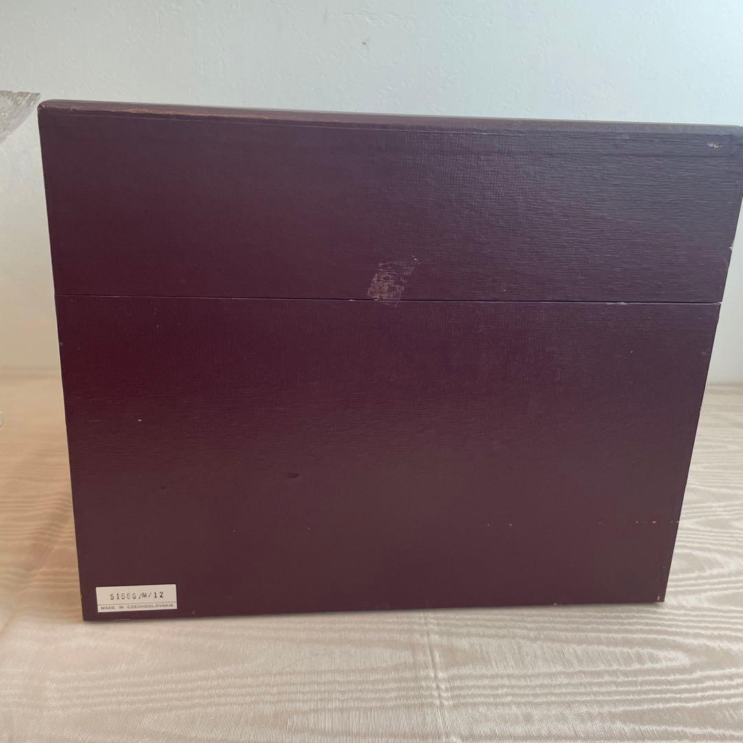 【美品】ボヘミアクリスタル　花瓶　チェコスロバキア