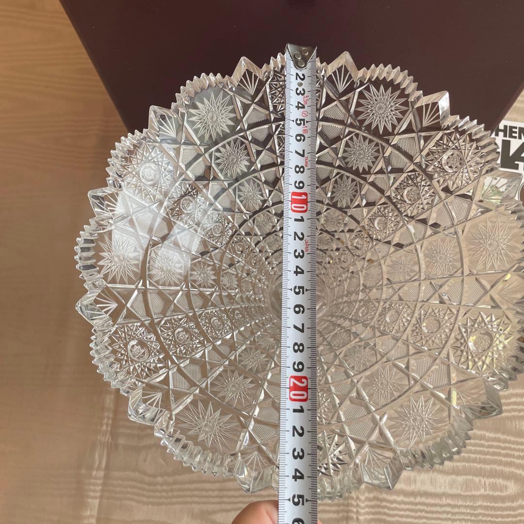 【美品】ボヘミアクリスタル　花瓶　チェコスロバキア