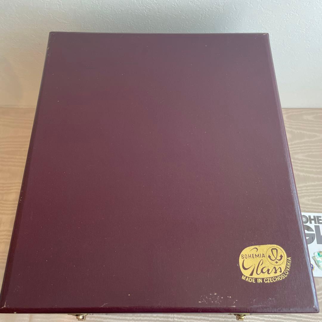 【美品】ボヘミアクリスタル　花瓶　チェコスロバキア