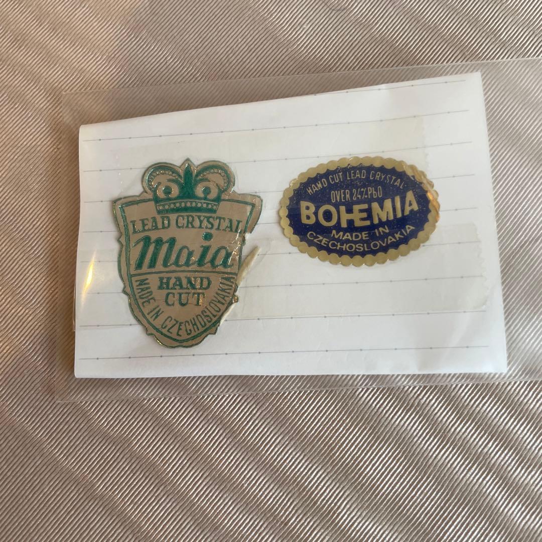 【美品】ボヘミアクリスタル　花瓶　チェコスロバキア