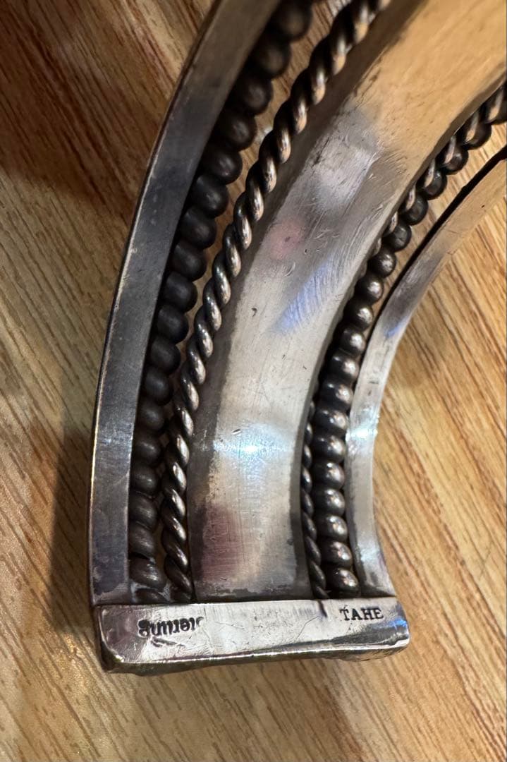 ジ*!様 超希少 ナバホ バングル Navajo 4-Wire Sterling