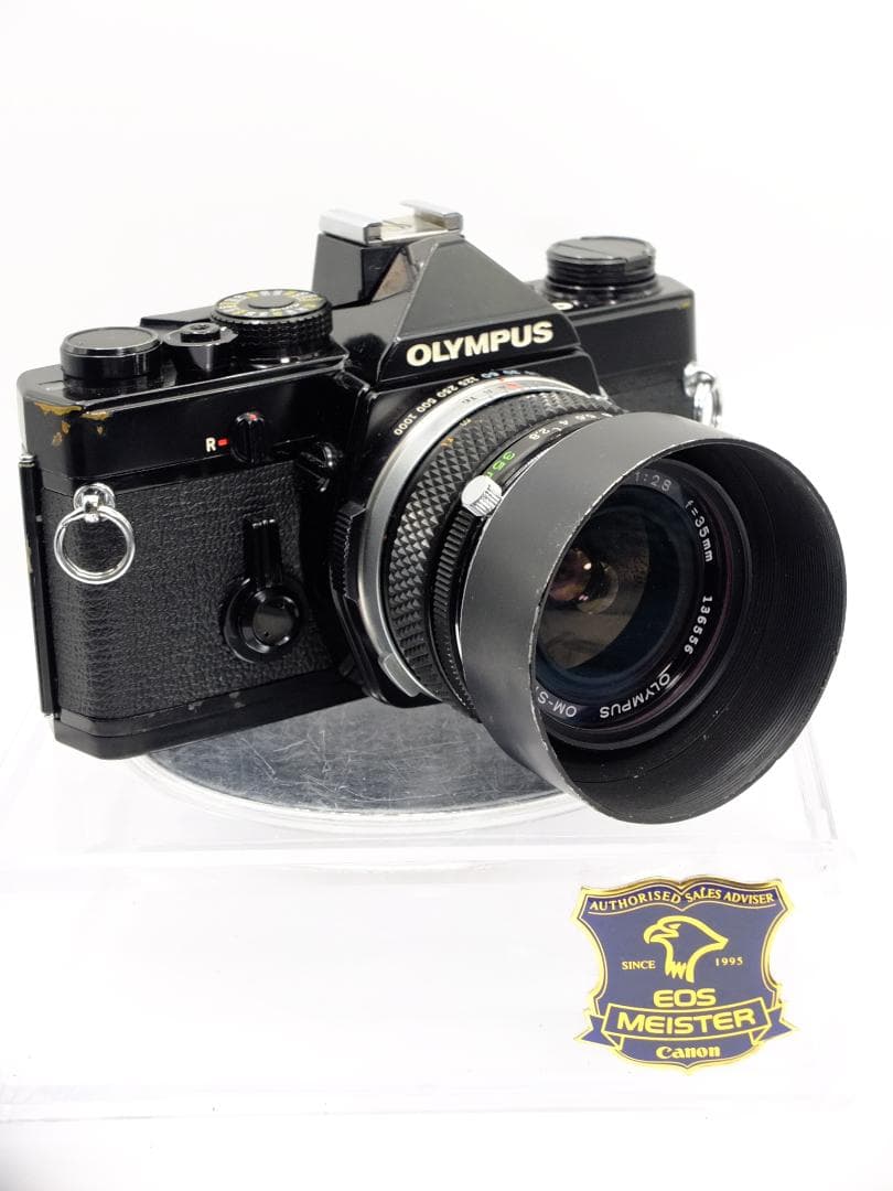【実写確認整備品】オリンパスOM1ブラック／Gズイコー35mmf2.8フード付