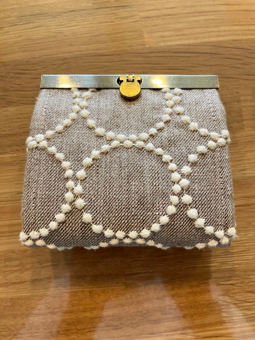 財布 ハンドメイド ミナペルホネン 北欧 がま口 美品 レディース