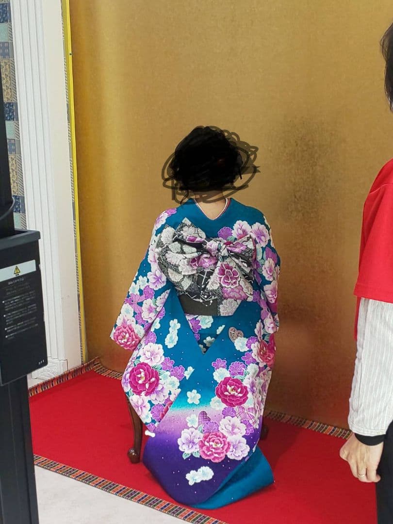 ◆中古美品◆たちばな 振袖セット◆成人式 卒業式 ★ブルー グリーン