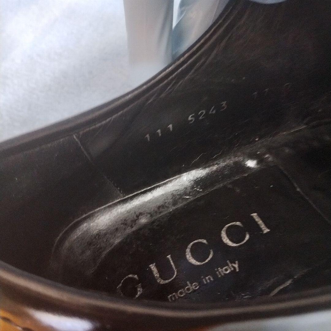 30cm！11D希少グッチGUCCIスクエアトゥドレスシューズ美品！