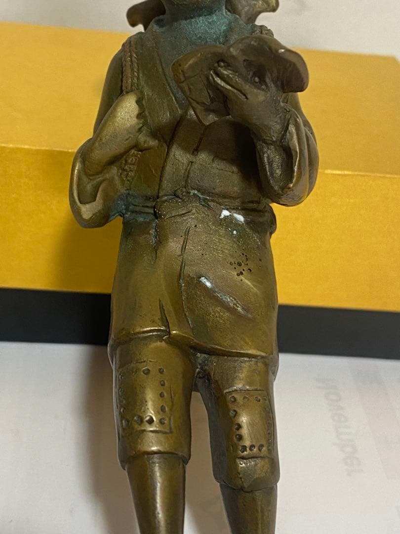 ⭐️二宮金次郎（尊徳）像 銅器 高岡銅器 置物 飾り大正時代 レア物 骨董品