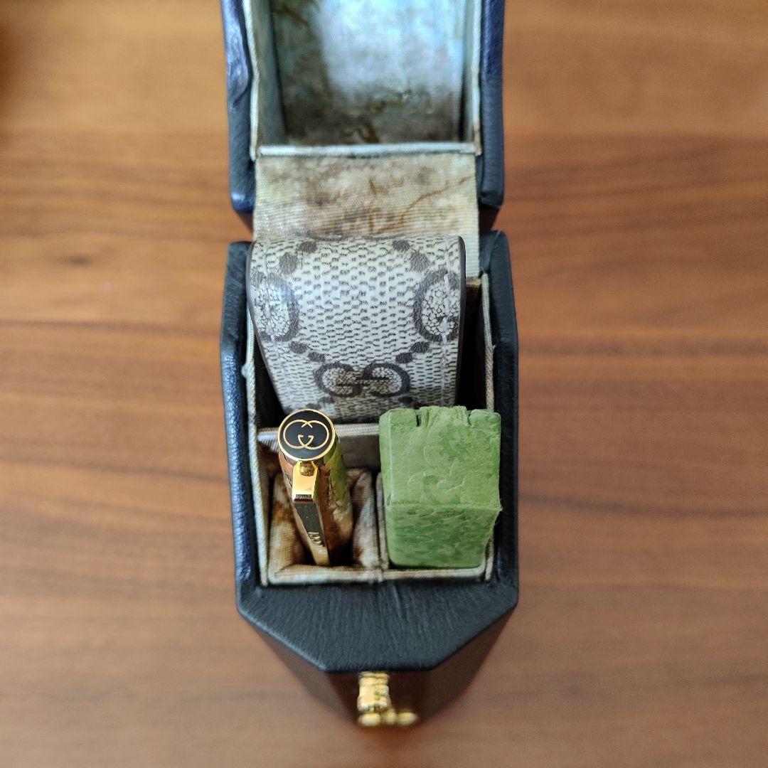 GUCCI ゴールドボールペン GGパターン付き