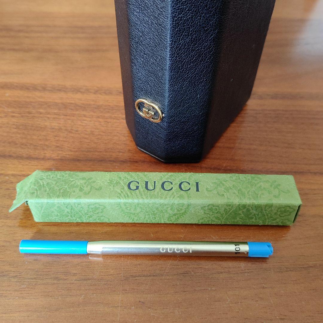 GUCCI ゴールドボールペン GGパターン付き
