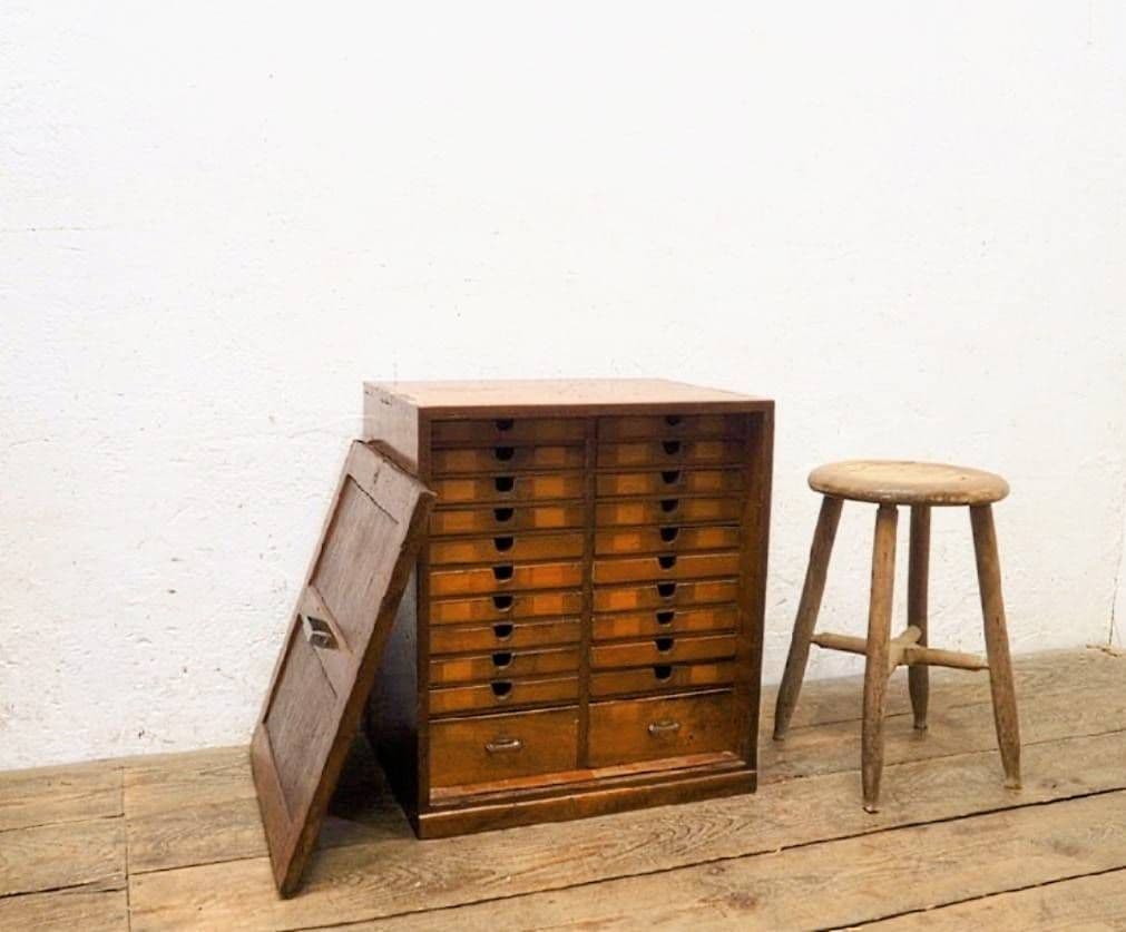 1022 アンティーク　小引き出し　収納棚　チェスト　ケース　レトロ 小物入れ