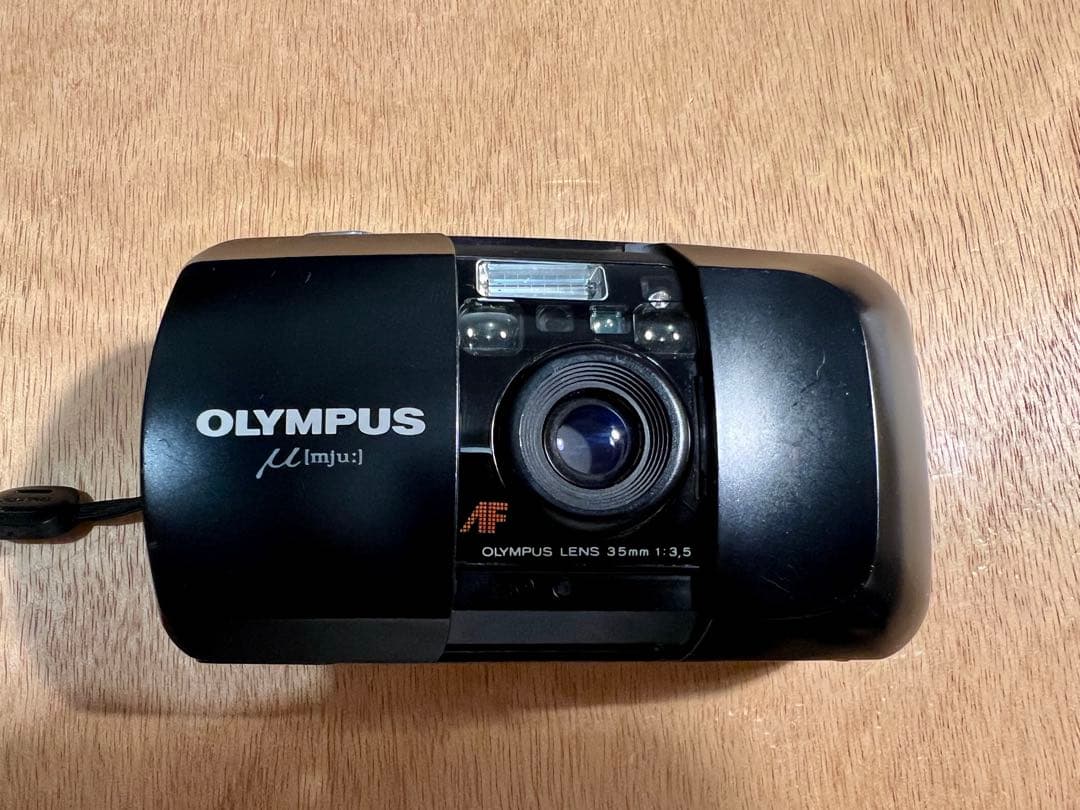OLYMPUS μ (mju) コンパクトフィルムカメラ 電池付き 試写有り