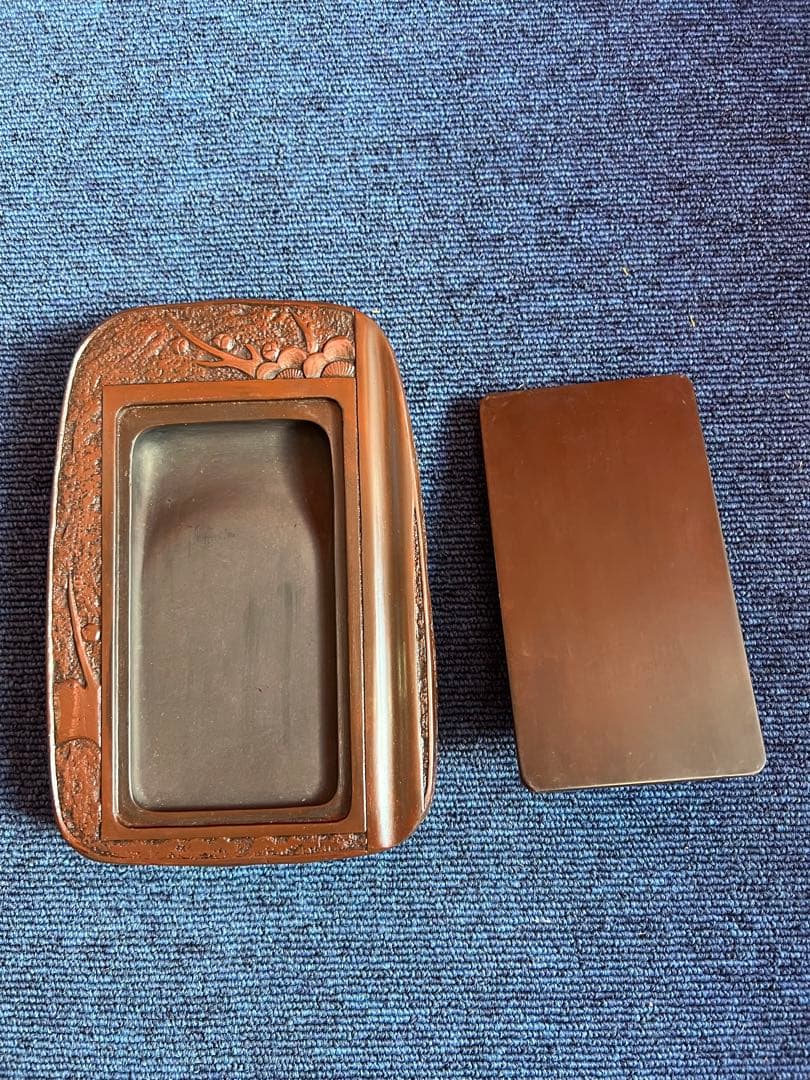 1334 書道 硯 赤間硯  龍泉堂　龍泉作　和硯 骨董 書道具