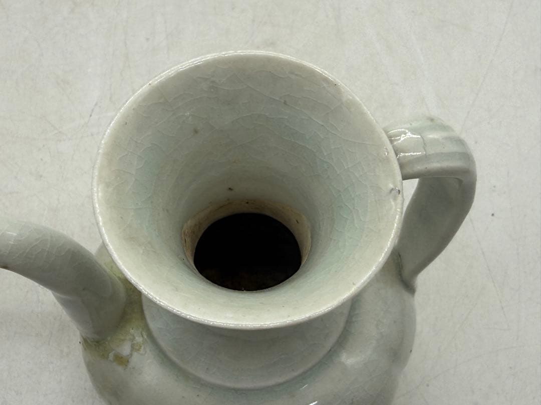 中国　宋時代　青白磁水注　木箱付　送料込み260125