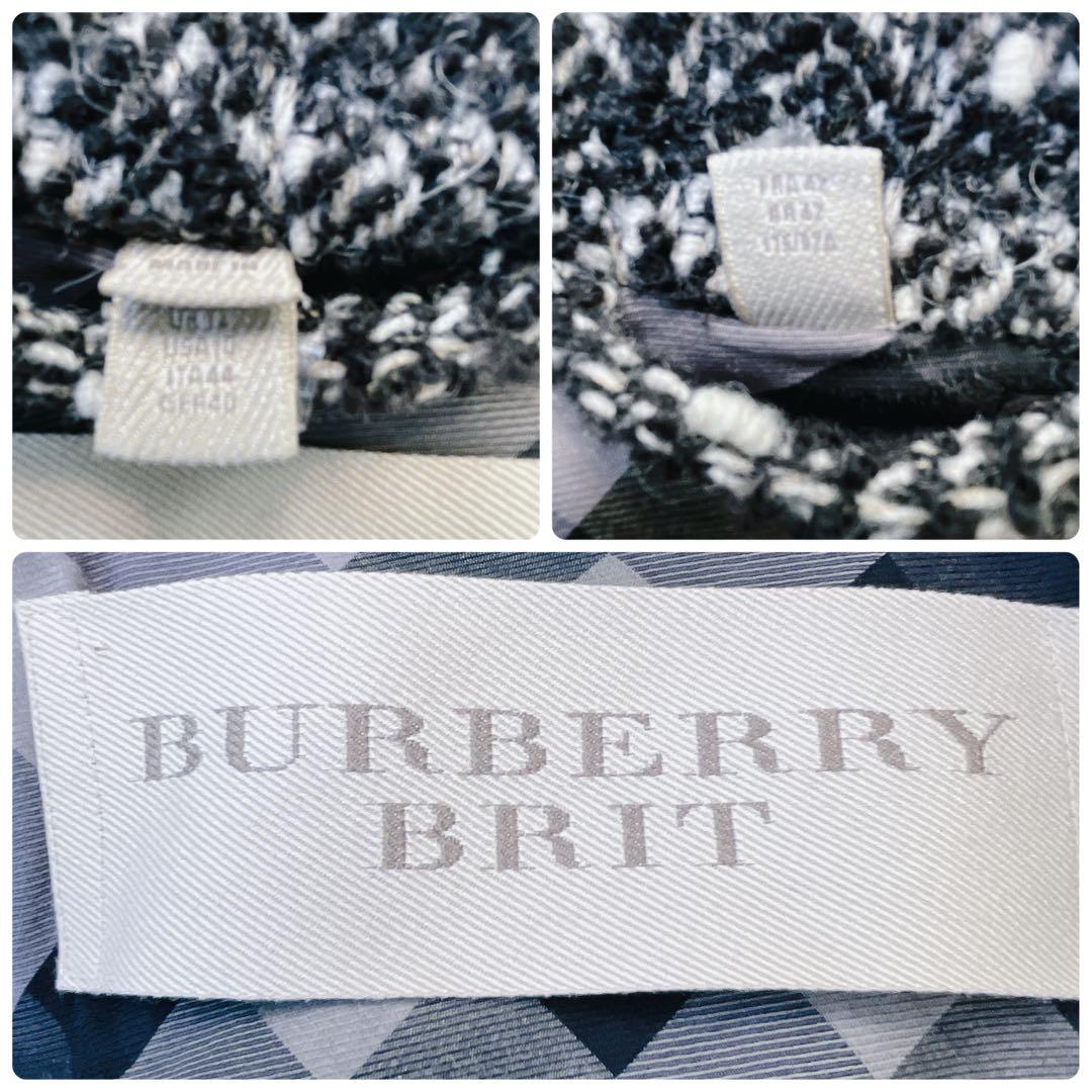 美品　バーバリーブリット　ロングコート　ウール　レザー　ノバチェック