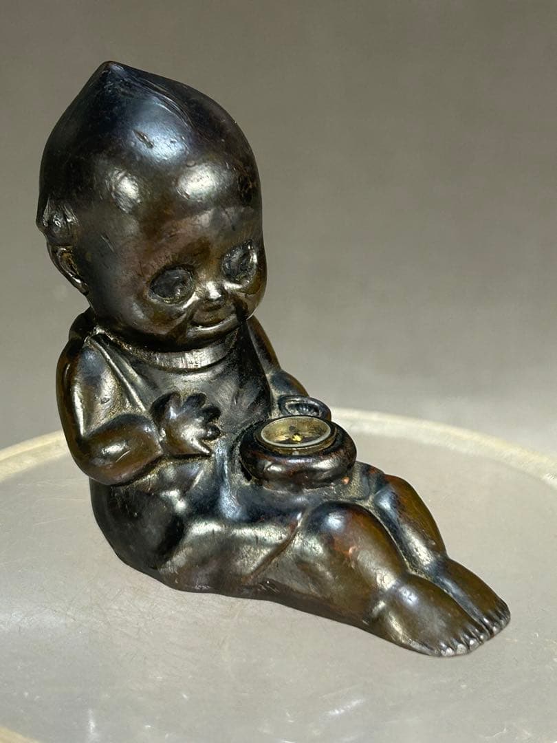 昭和レトロ　ビンテージ　キューピー 方位磁石　時代　置物　人形