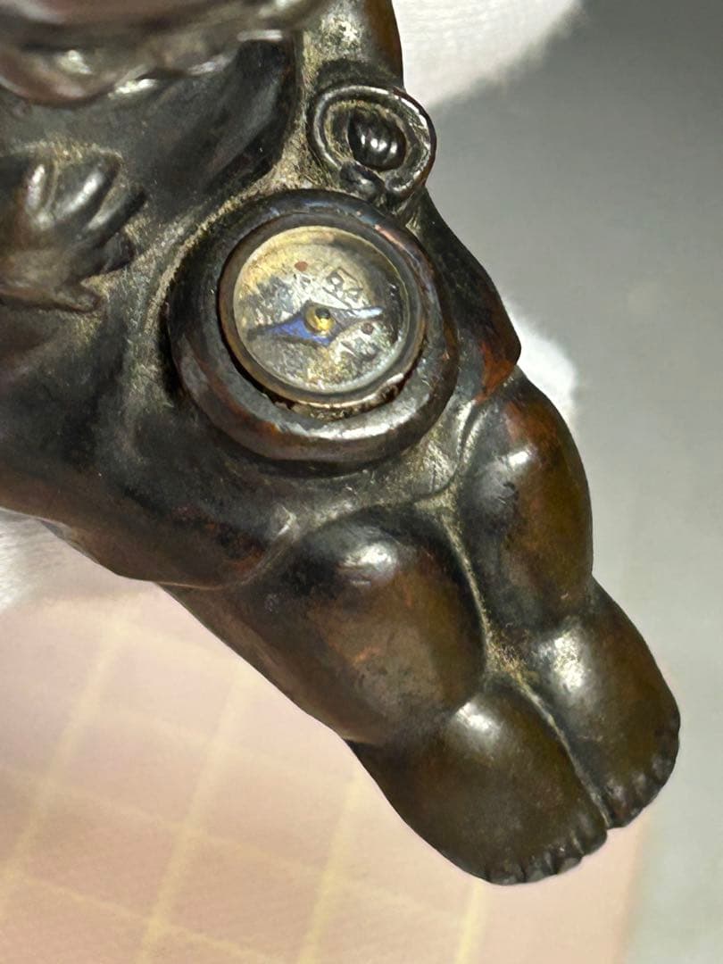 昭和レトロ　ビンテージ　キューピー 方位磁石　時代　置物　人形