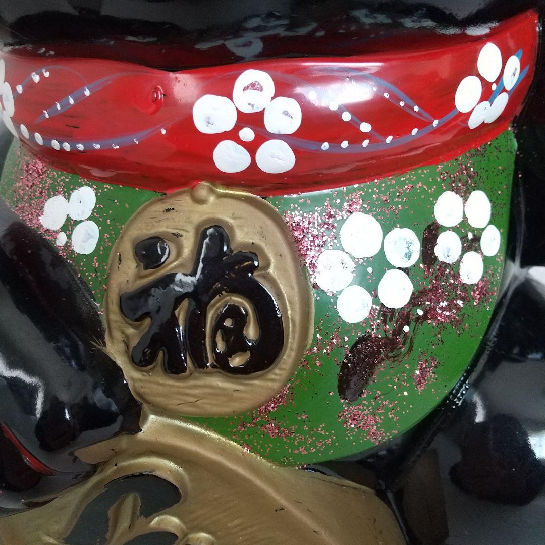 常滑焼　開運　招き猫　置物　貯金箱　見映えする大きな33cm