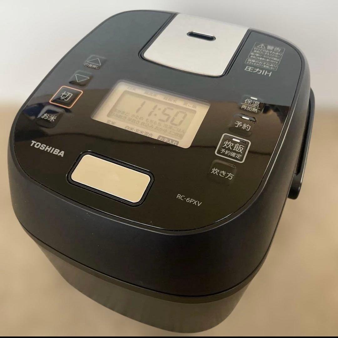 東芝TOSHIBA 圧力IHジャー炊飯器　黒　ブラック　RC-6PXV 24年製