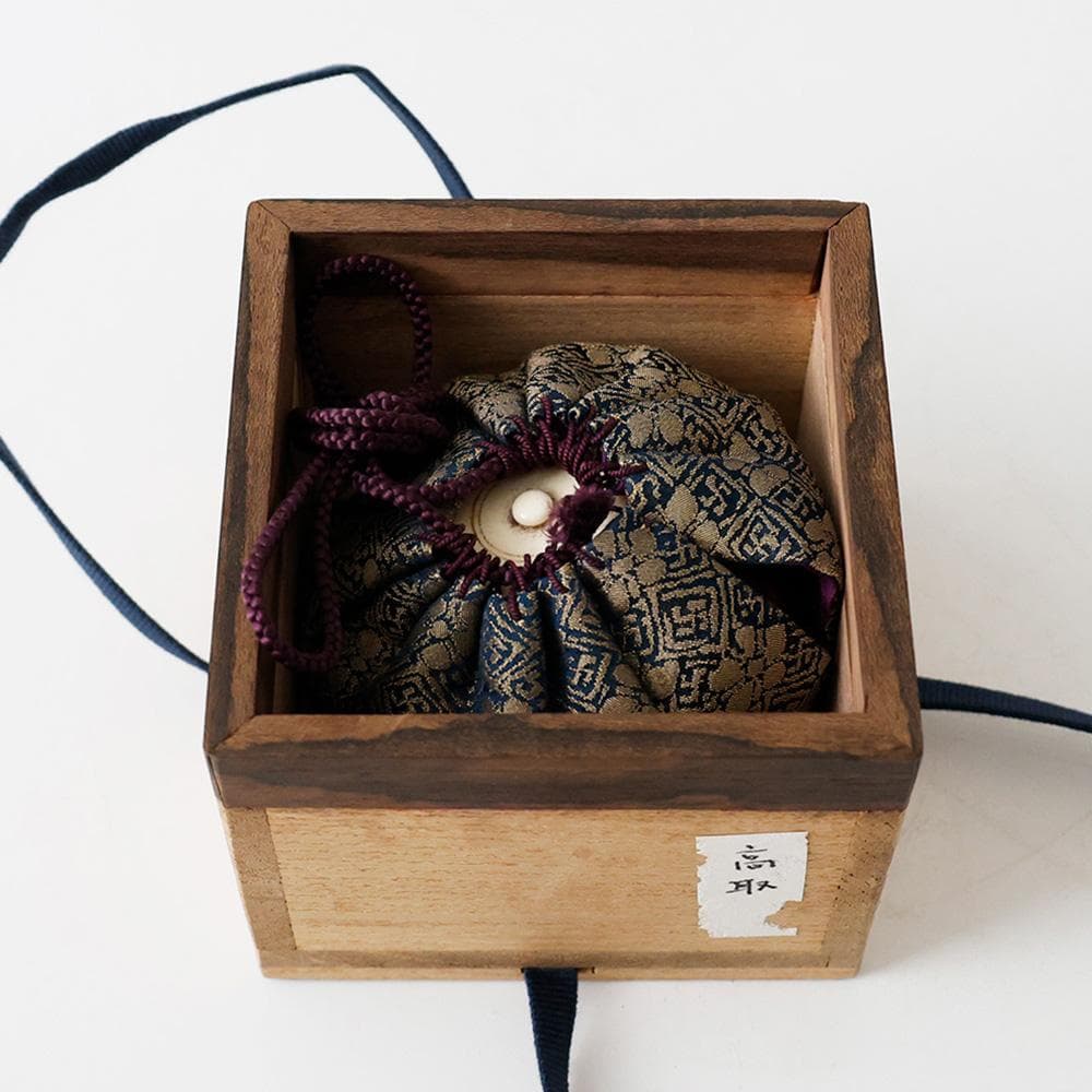 平安春峰造 高取茶入 仕覆 茶道具 げ蓋 濃茶入れ