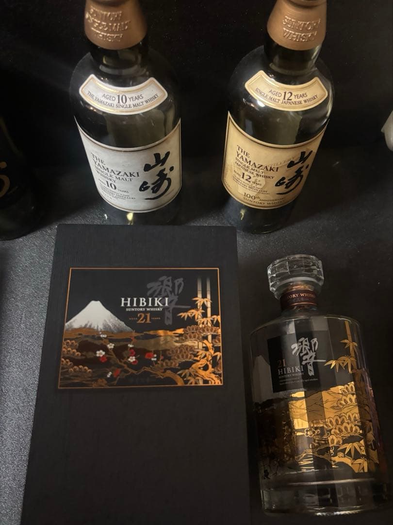 山崎 12年・10年・18年・響 21年 花鳥風月セット　18年空箱3個