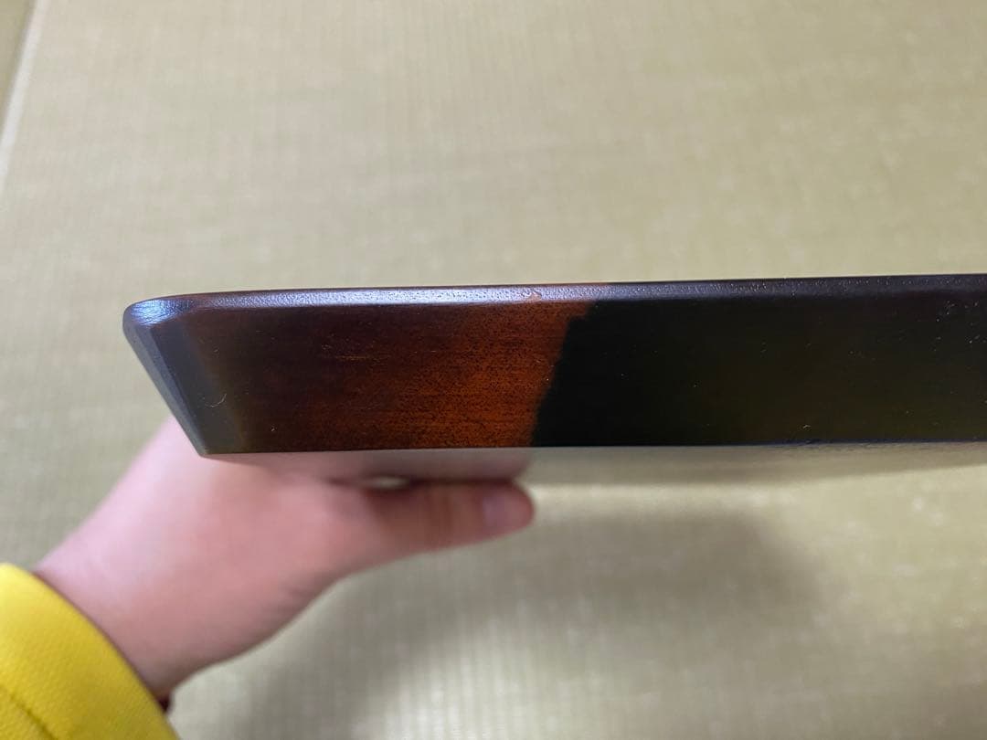 最終値下げ　黒柿拭き漆我谷盆（くろがきふきうるしわがたぼん）