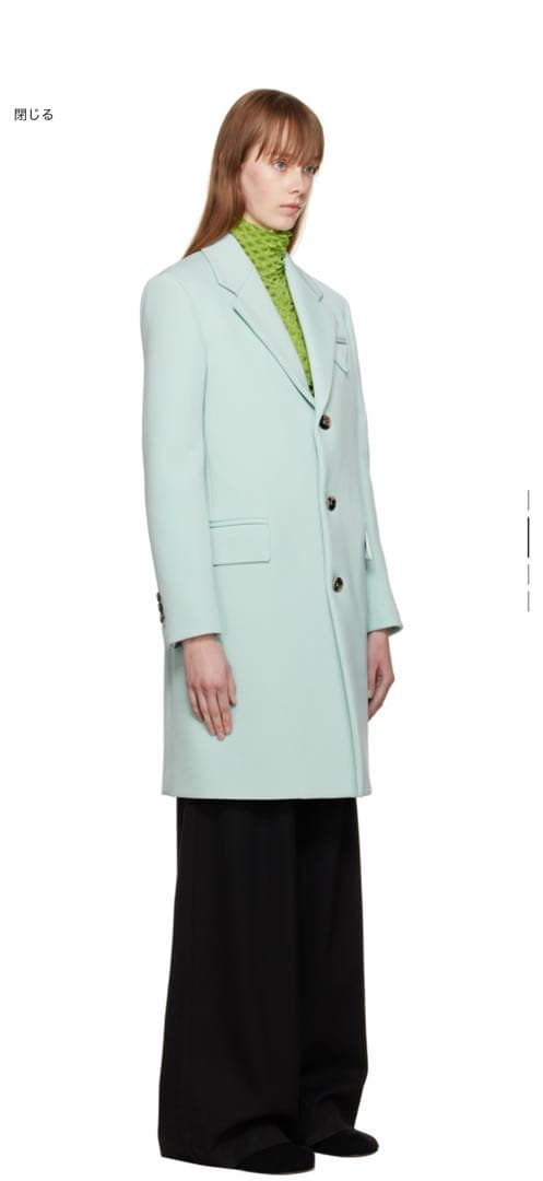 BOTTEGA VENETA ボッテガヴェネタ シングルブレストコート　ブラック