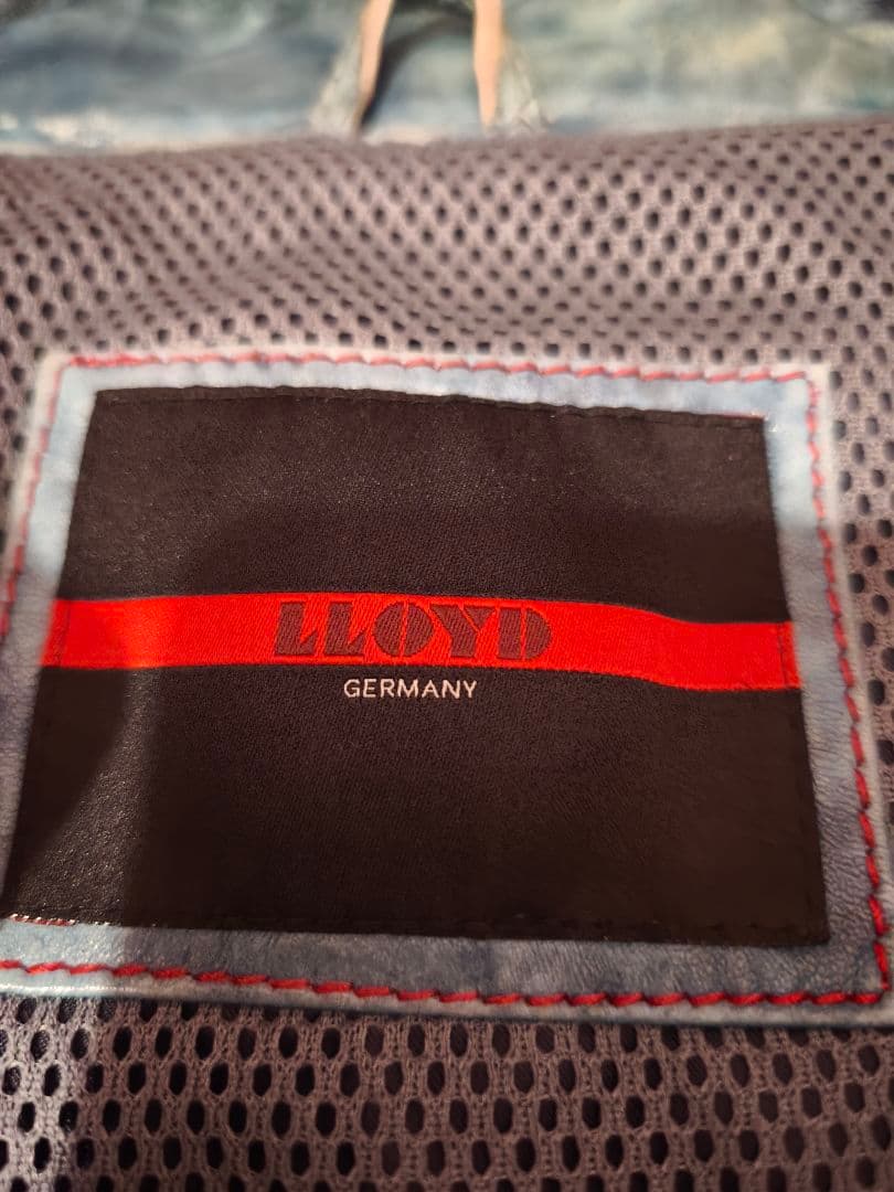 LLOYD ダークブルー シングルライダースジャケット