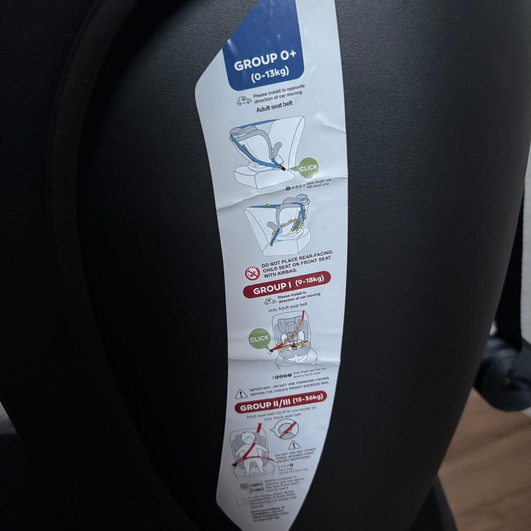 Reecle チャイルドシート 360° 回転式 ISOFIX対応　ブラック