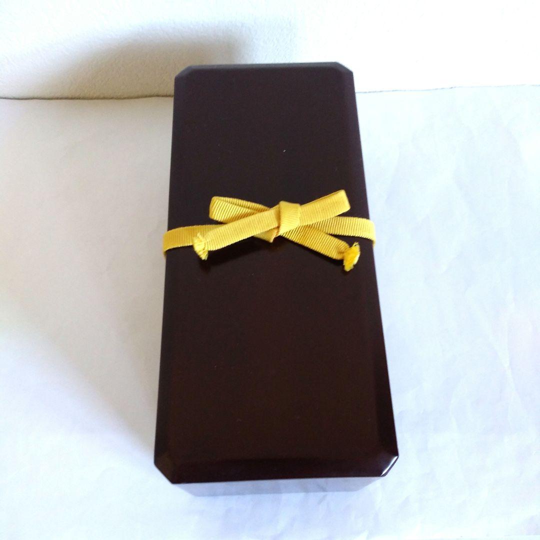 木製　塗　茶色　紐付箱　京塗器美術蒔絵制作販売　岡本塗専堂制