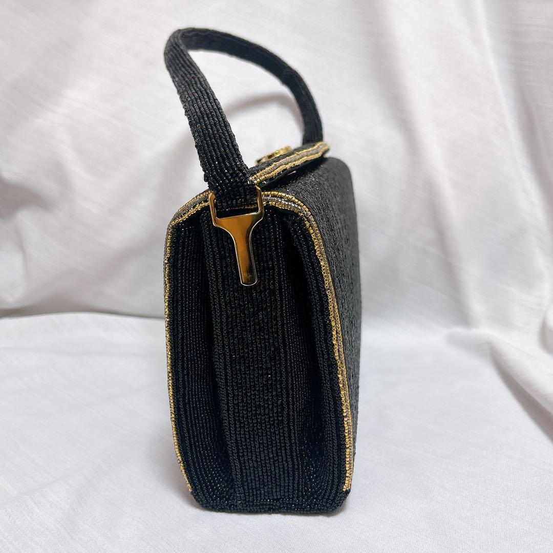 【和服にも】総　ビーズバッグ　ハンドバッグ　フォーマル　結婚式　昭和レトロ