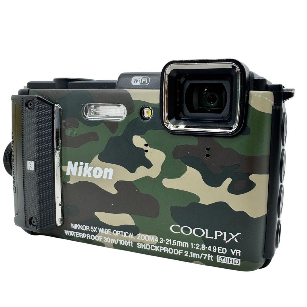 Nikon デジタルカメラ COOLPIX AW130 カムフラージュグリーン