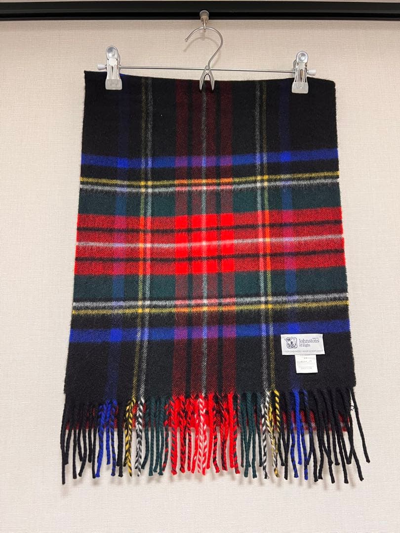 Johnstons of Elgin カシミヤマフラー タータンチェック