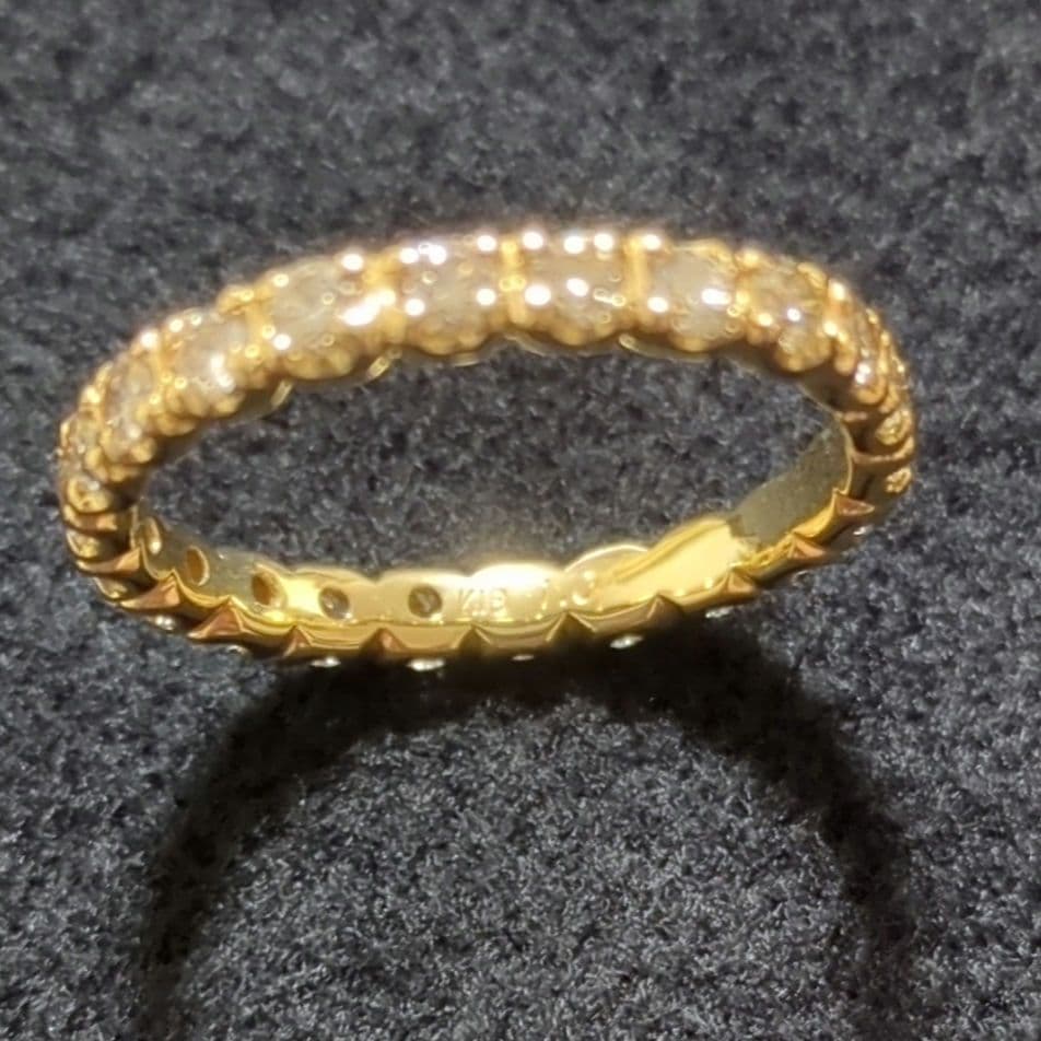 K18YGフルエタニティリング13号