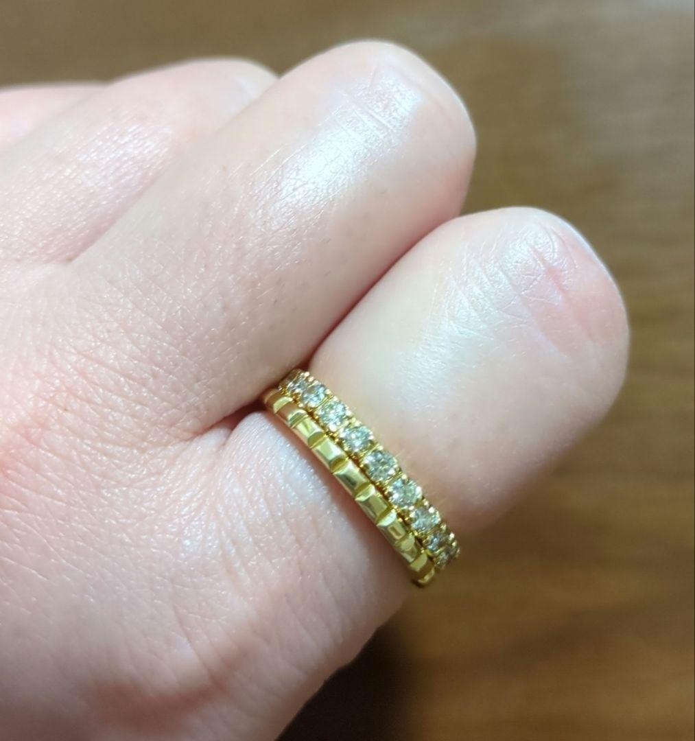 K18YGフルエタニティリング13号