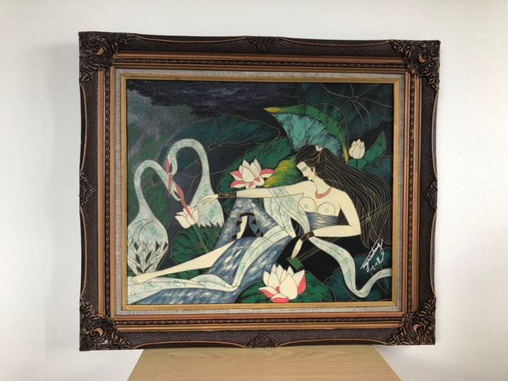 額縁　油彩画　インテリア