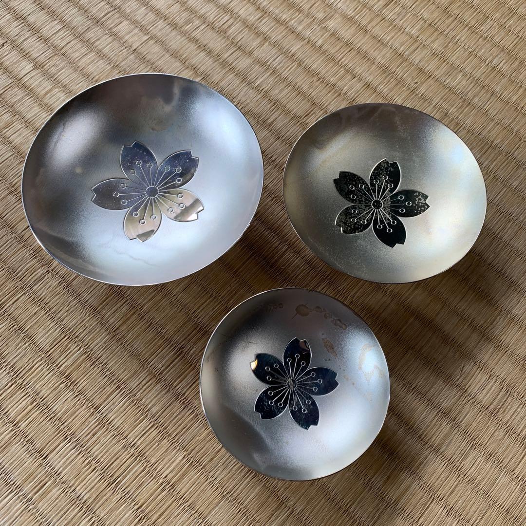 銀盃　３点セット　純銀　シルバー　大蔵省　造幣局　勤続賞　大蔵大臣