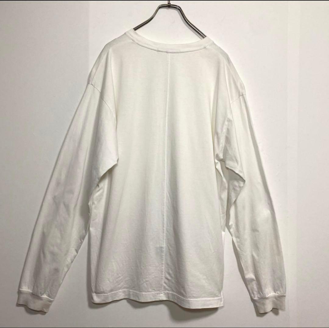 【タトラス】シンプル　ロゴ　Tシャツ　カットソー　長袖　ホワイト　白